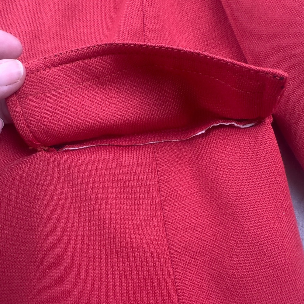 Vintage Ann Murray Red Wool Jacket Womens Cropped Button Front Lined Coat - Picture 14 of 16